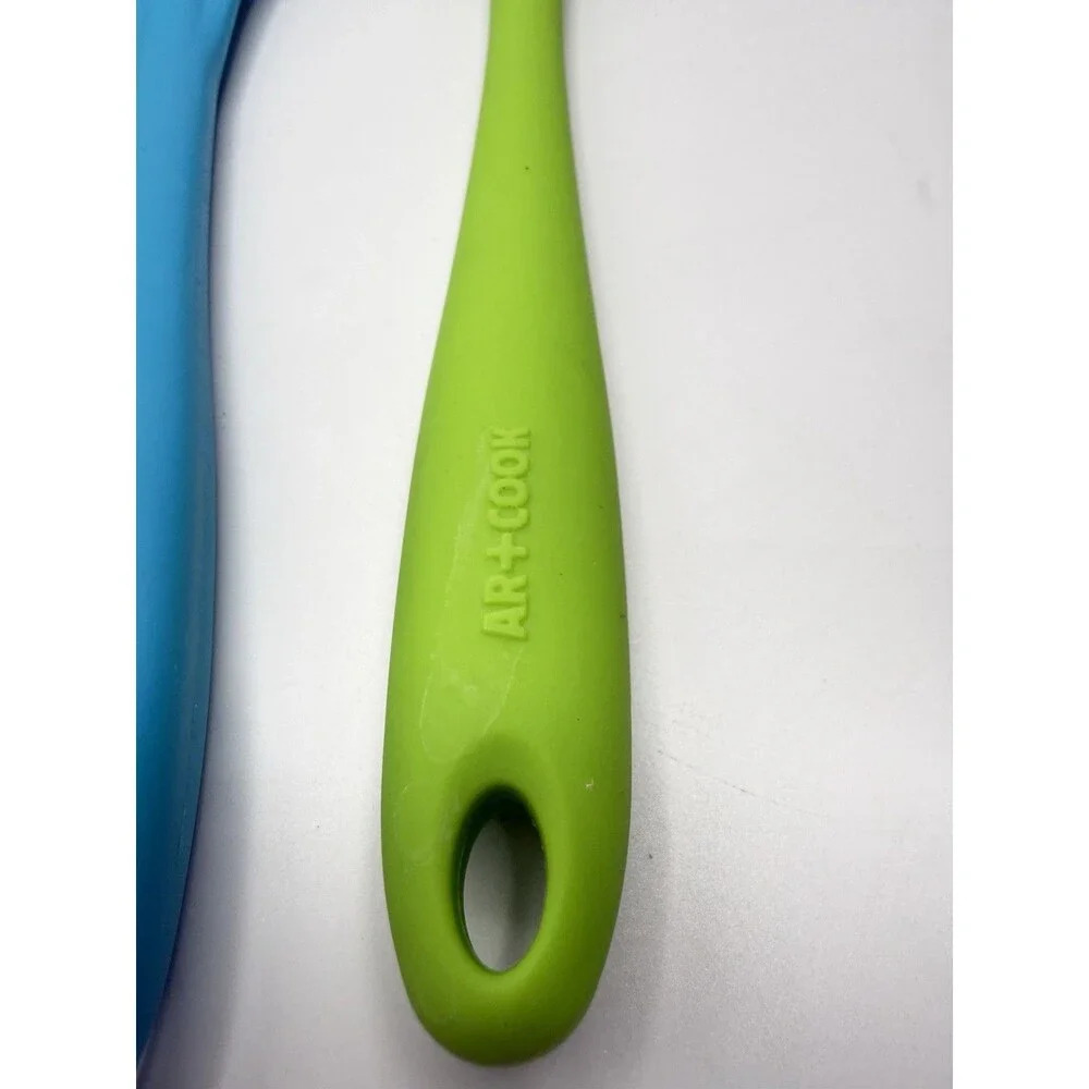 Art + Cook Silicone Kitchen Utensil Set Spoon Spatula Pasta Server 3 Pc Lot